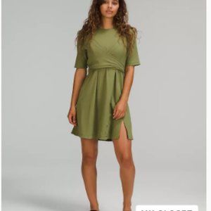 Lululemon Cotton Wrap-Front T-Shirt Dress